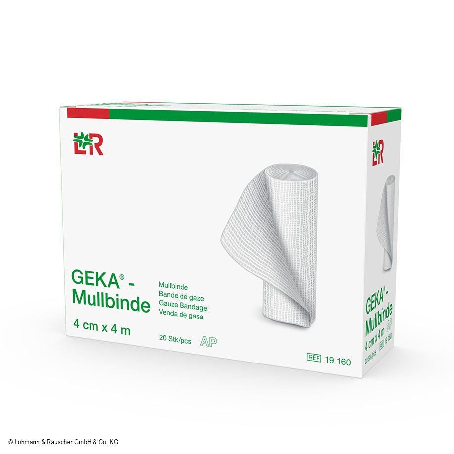 Geka Gauze Bandage 4 m x 4 cm loose in box (20 pcs.)