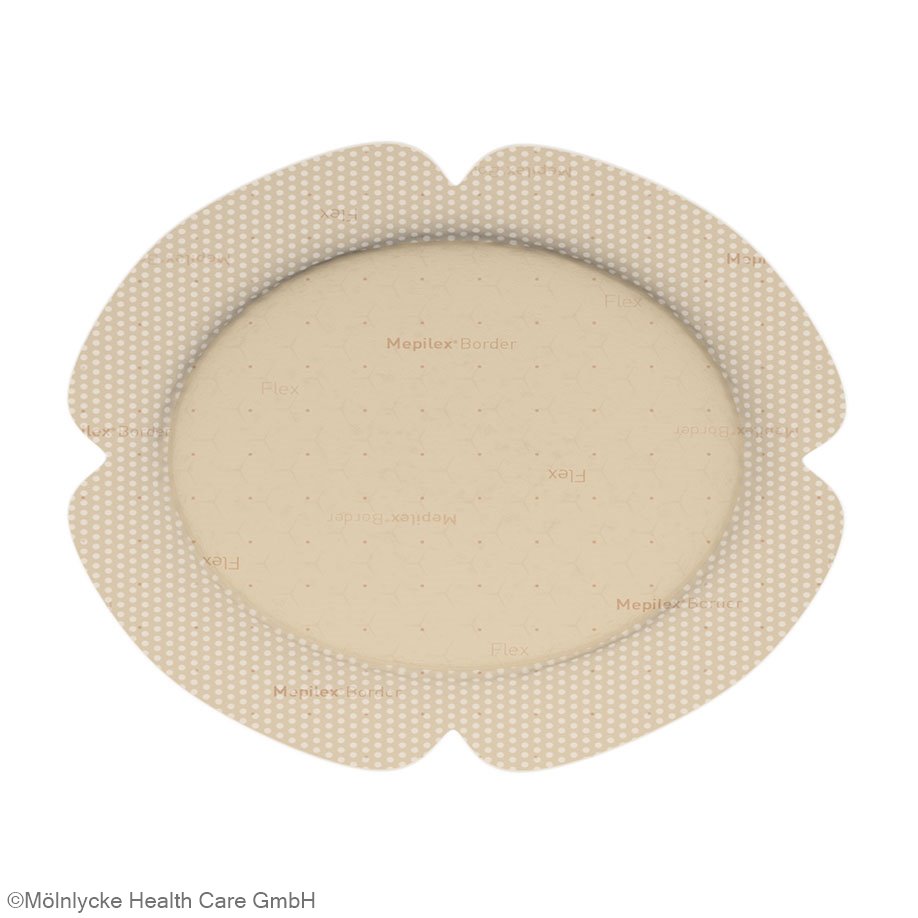 Mepilex Border Flex Oval Schaumverband steril, 13 x 16 cm (5 Stck.)