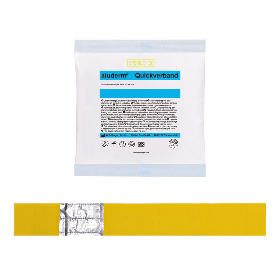 aluderm cohesive bandage small sterile