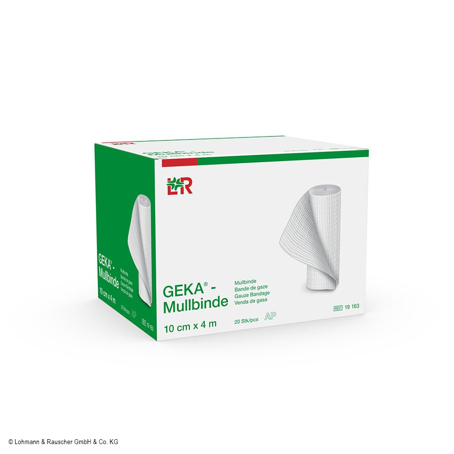Geka Mullbinden 4 m x 10 cm, lose (20 Stck.)