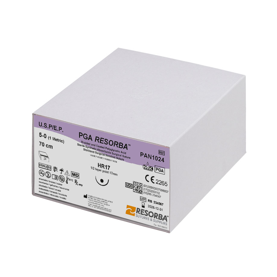 PGA-RESORBA HR 17 5/0=1 violet thread length 70 cm (24 pcs.)