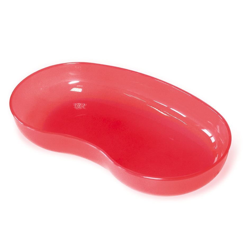 Nierenschale aus PP, rot transluzent,