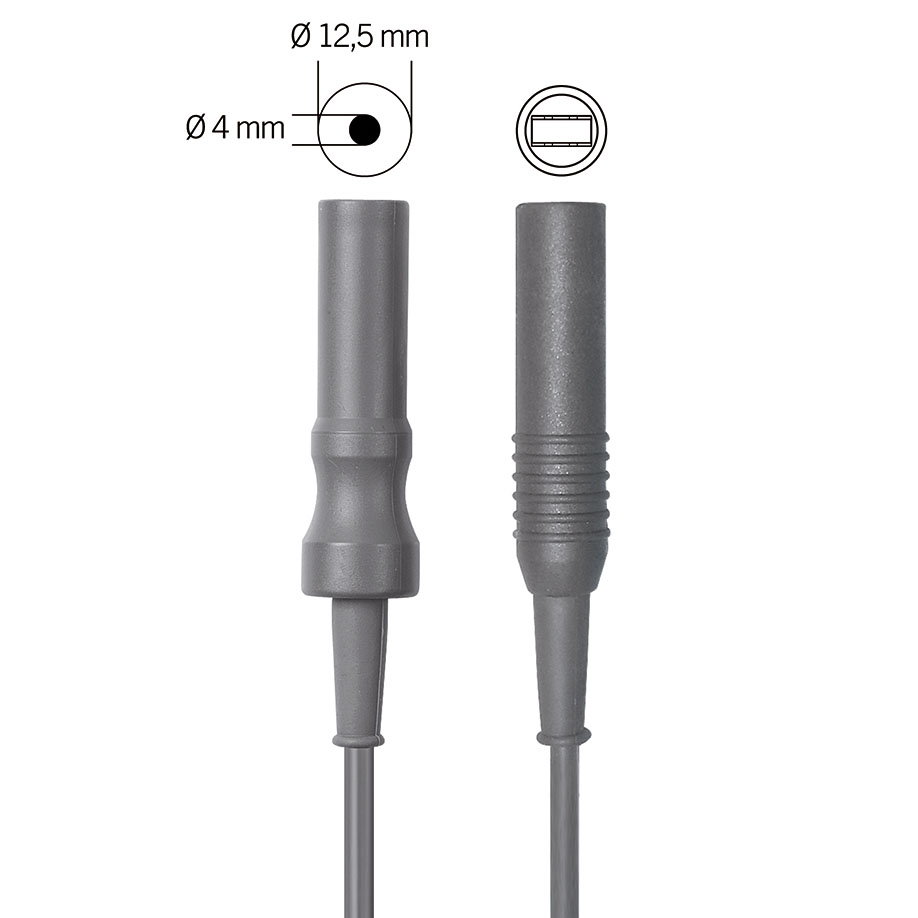 bipolares Kabel, gerader Stecker, großer Koax-Stecker, 5 m