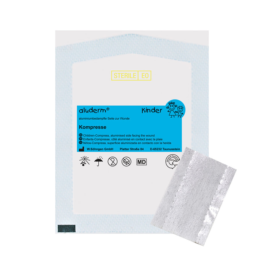 aluderm Kinder Kompresse einzeln steril 4 x 6 cm