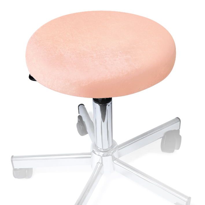 Hockerbezug Frottee apricot