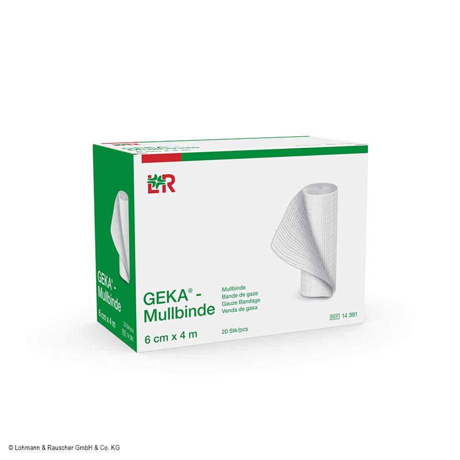 Geka Mullbinde 4 m x 6 cm, einzeln eingesiegelt