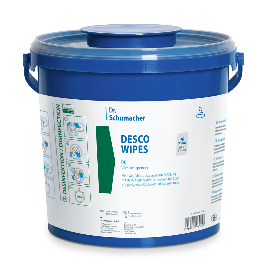 Desco Wipes Vliestuchspender blau