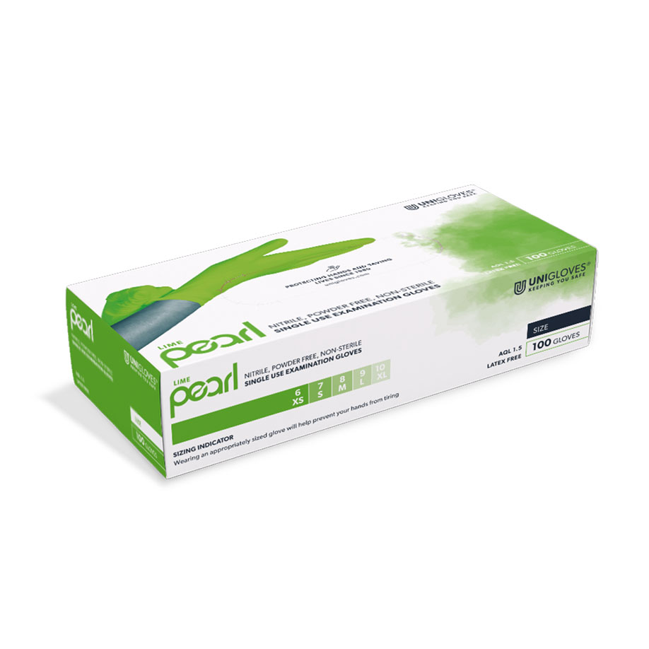 Lime Pearl Nitril U.-Handschuhe Gr. XS