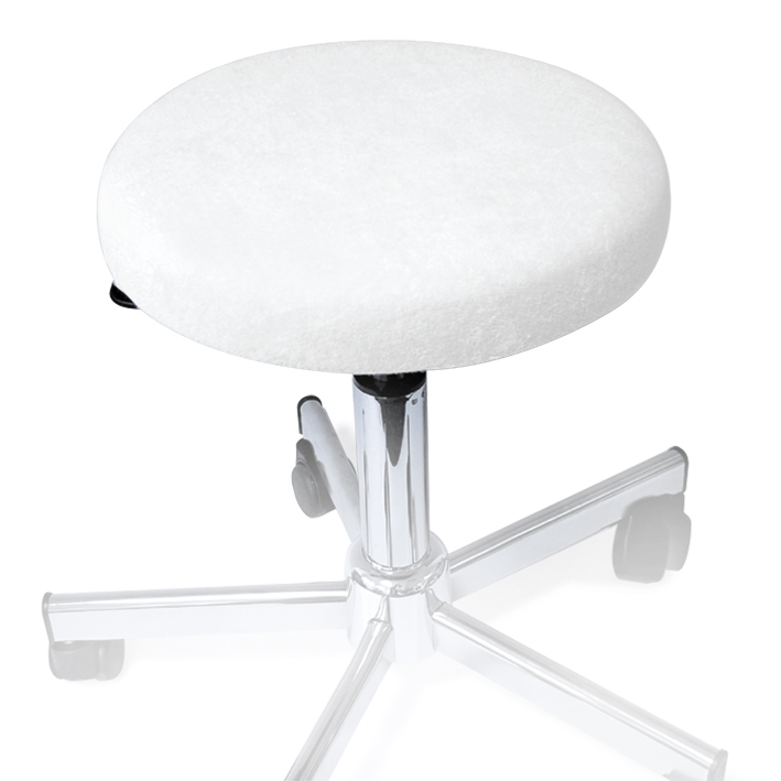 Hockerbezug Frottee weiß