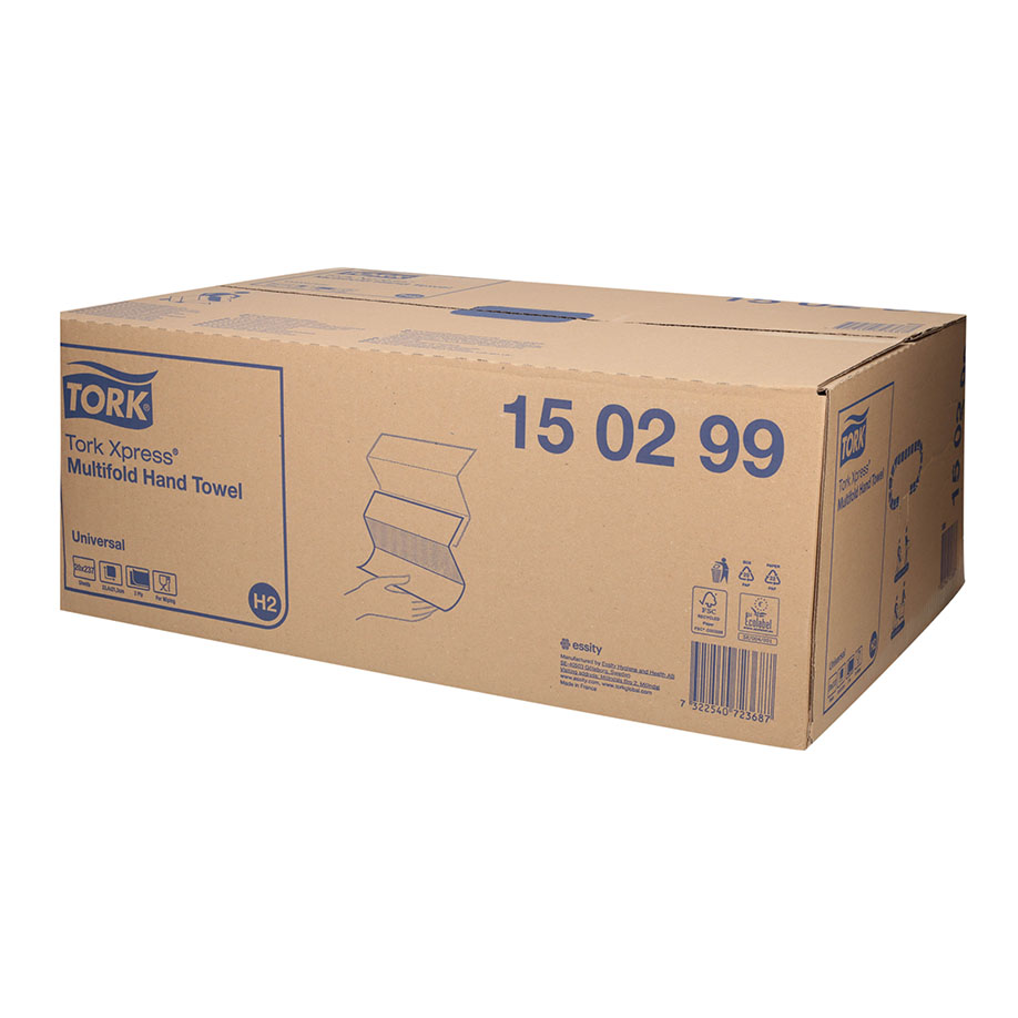 Tork Xpress Falthandtücher, 2-lagig weiß, 21 x 23,5 cm (20 x 237 Stck.)