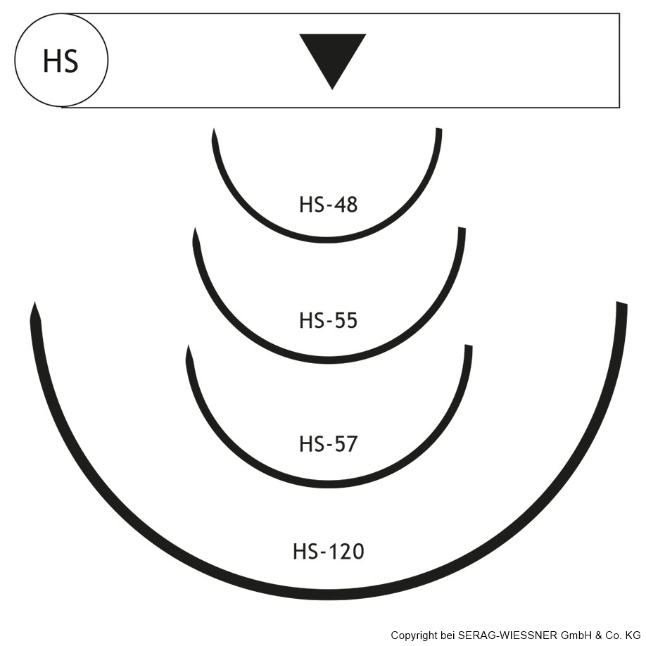 SERALON HS-15 4/0=1.5, blue, suture length 50 cm (24 pcs.)
