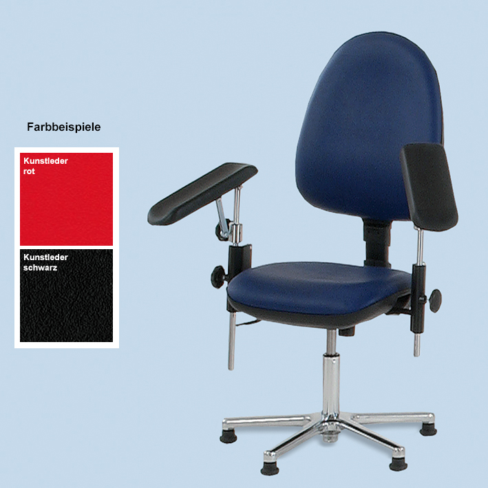 Blutentnahmestuhl mit zwei Armauflagen,