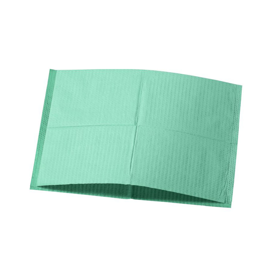 Kopfstützenschoner Tissue/PE, 25 x 33 cm, emerald green (500 Stck.)