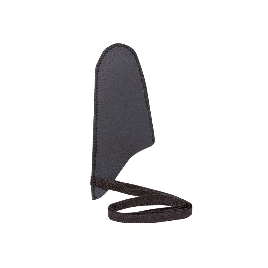 Leather finger stall black sz. 5