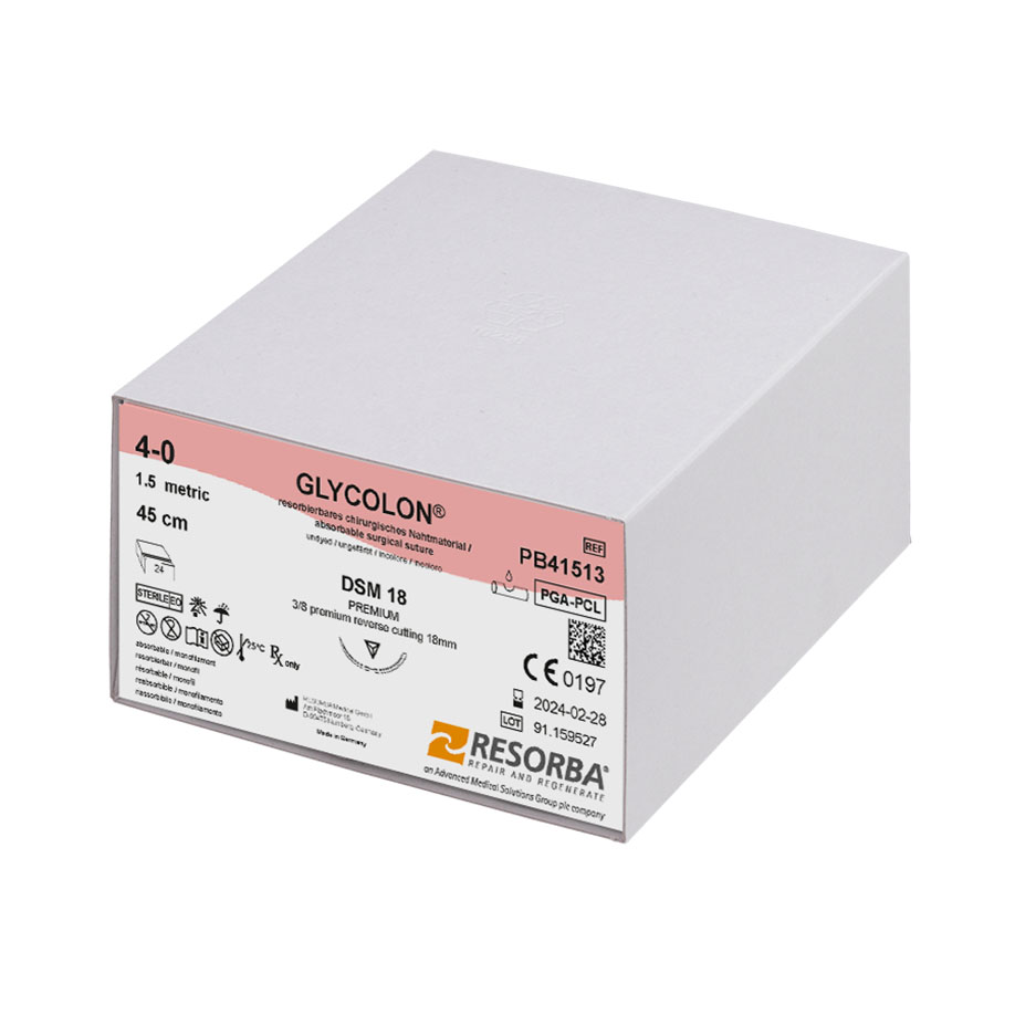 GLYCOLON DSM 18 4/0=1,5 ungefärbt,