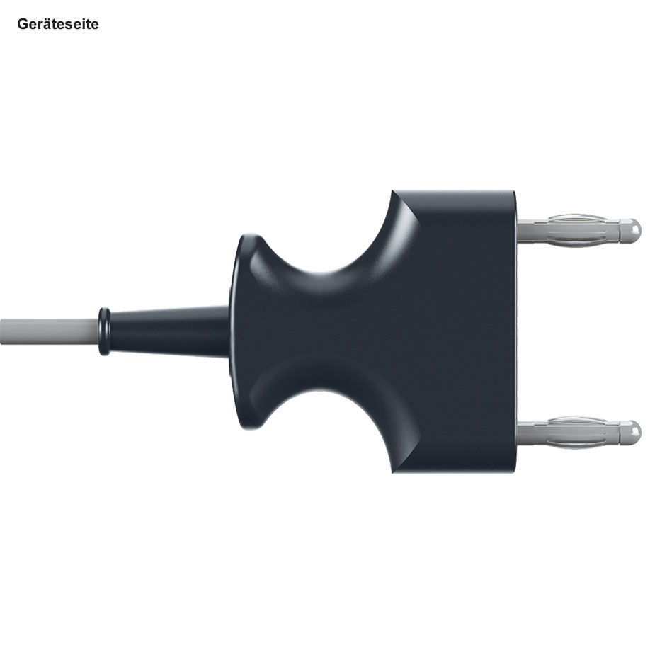 HF-Kabel bipolar, Flachstecker, gerade, Valleylab; 2 Pin Intern., 3 m