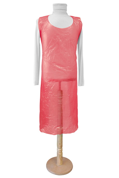 Einmal-Schürzen rot