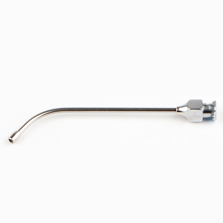 Einmal-Knopfkanülen gebogen,