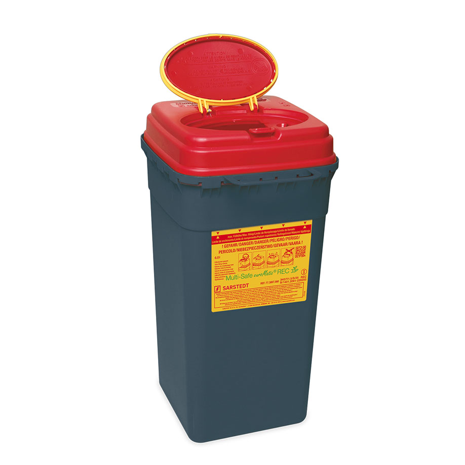 Kanülenabwurfbehälter 6,0 Ltr. Multi-Safe euroMatic 6000 REC