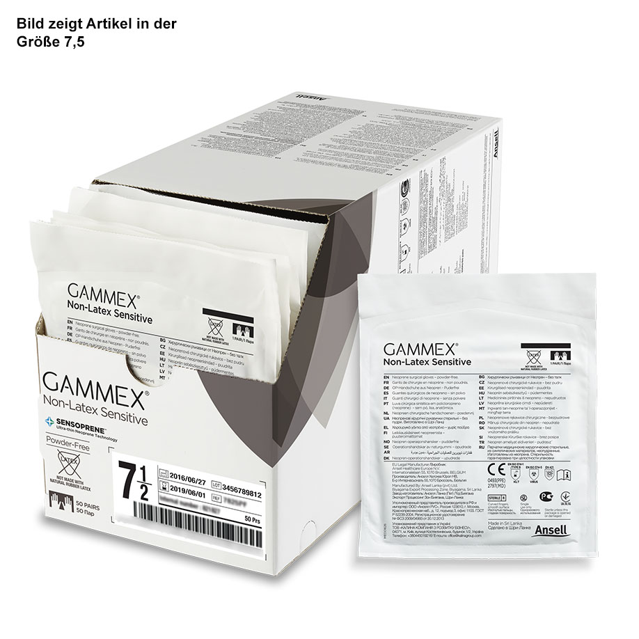 Gammex Non-Latex Sensitive (50 pairs) surgical Gloves sterile, sz. 5.5