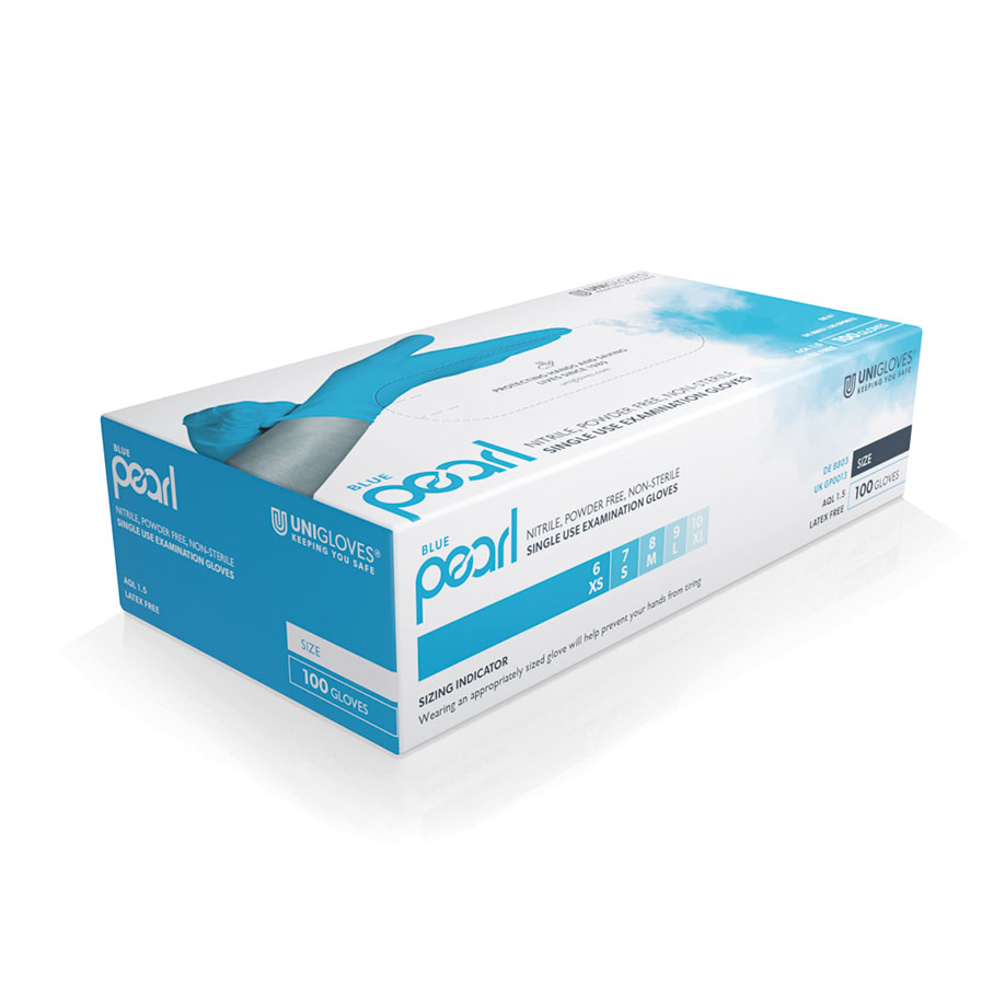 Blue Pearl Nitril U.-Handschuhe Gr. L