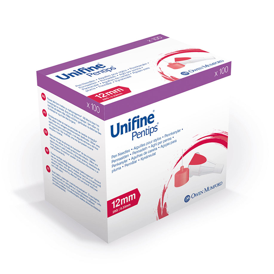 Unifine Pentips 29 G, 0,33 x 12 mm,