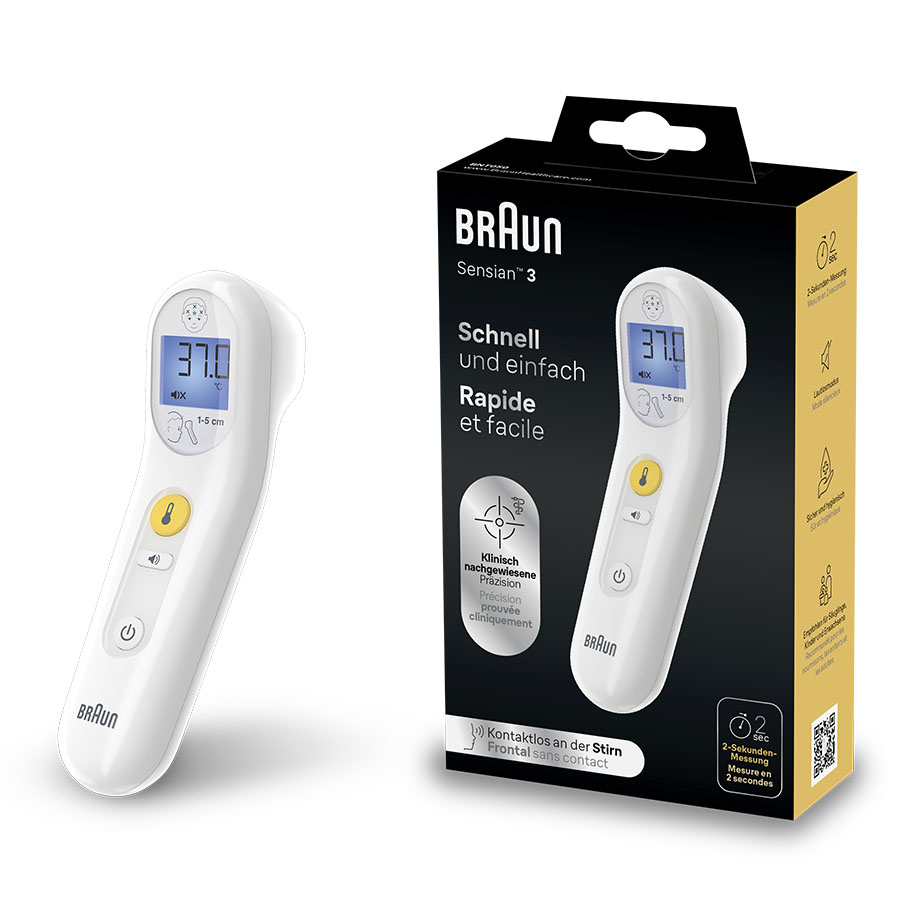 BRAUN Sensian 3 BNT050WE kontaktloses Stirnthermometer