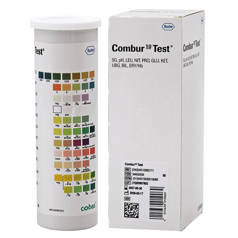 Combur-10 urine test strips (100 strips)