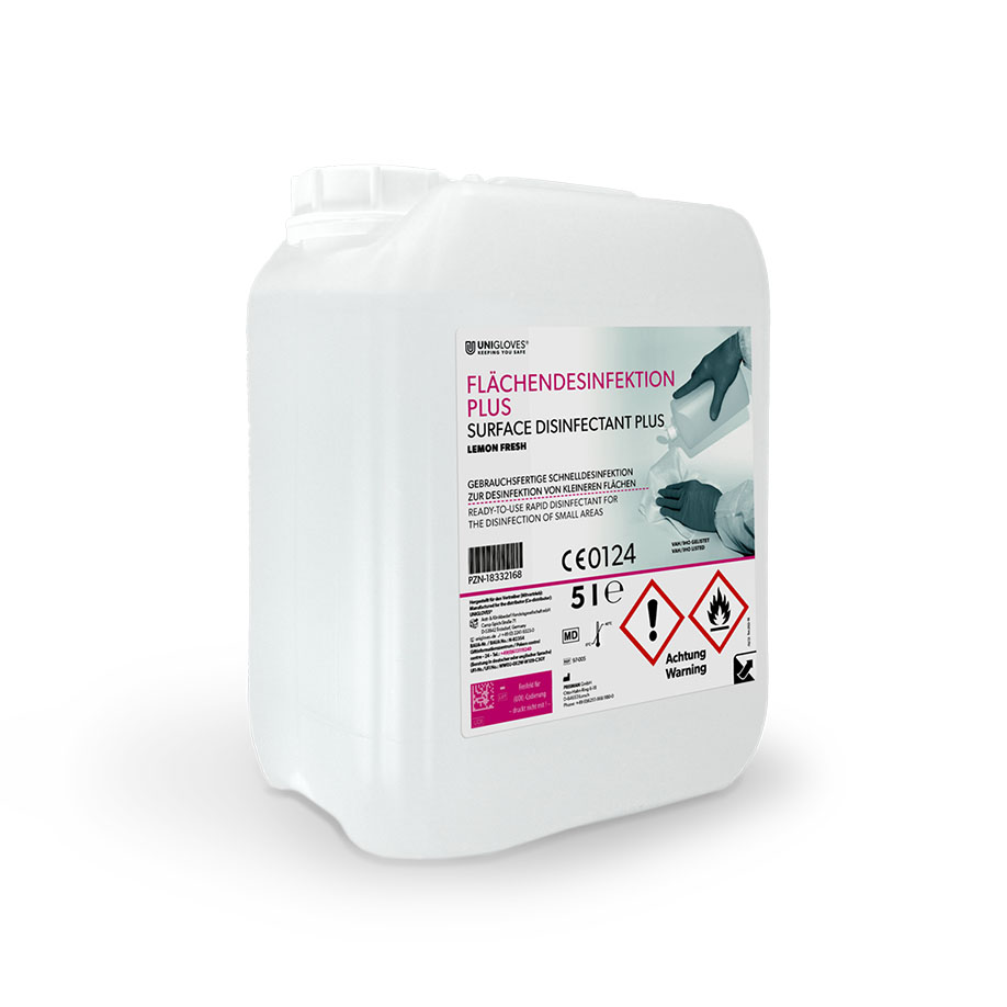 Unigloves Flächendesinfektion PLUS 5 Ltr., lemonfresh