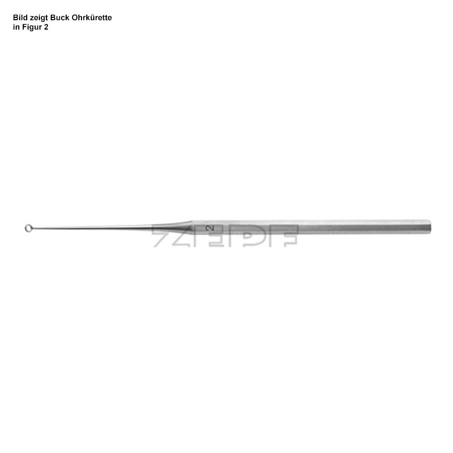 Buck Ohrkürette, gebogen, stumpf,