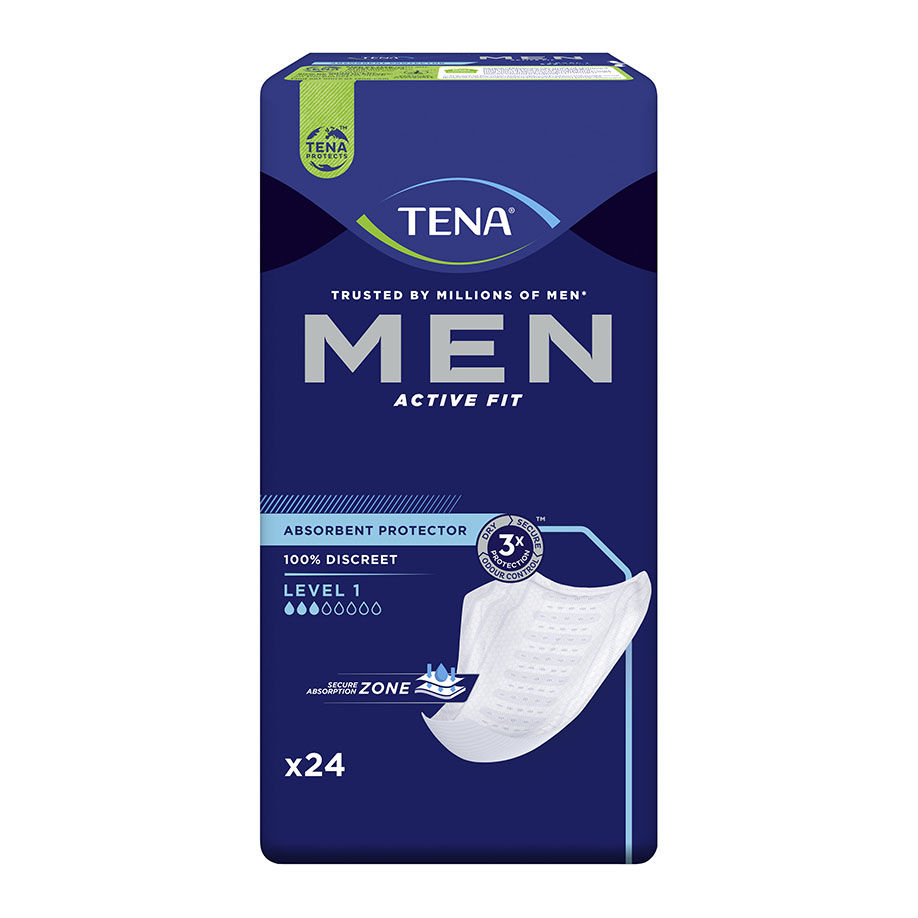 TENA Men Active Fit Level 1, Inkontinenzeinlagen  (6 x 24 Stck.)