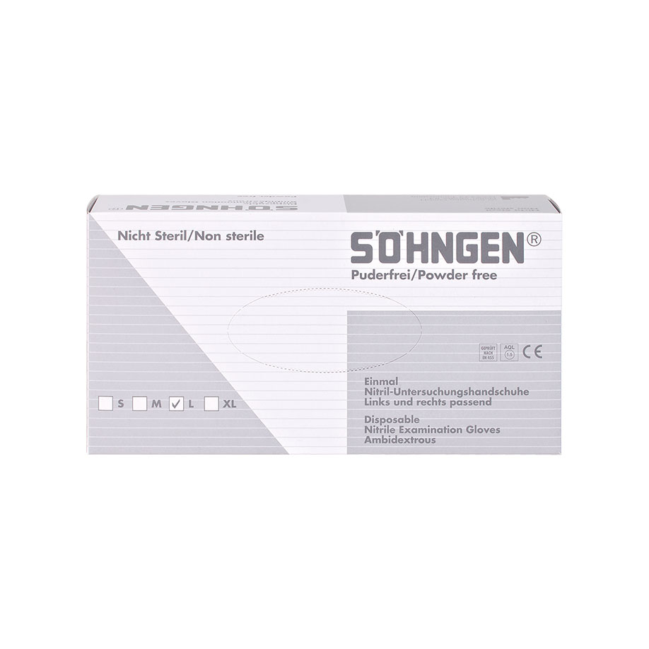 Nitrile gloves, large, blue  powder free (100 pcs.)