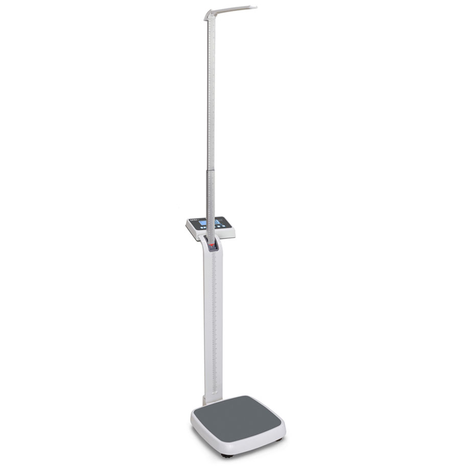 Personal floor scale MPE 250K100HM with stand and height measuring stick