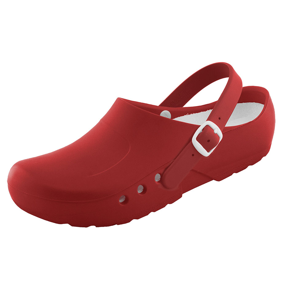 OrthoClogs mit Fersenriemen rot, Gr. 38