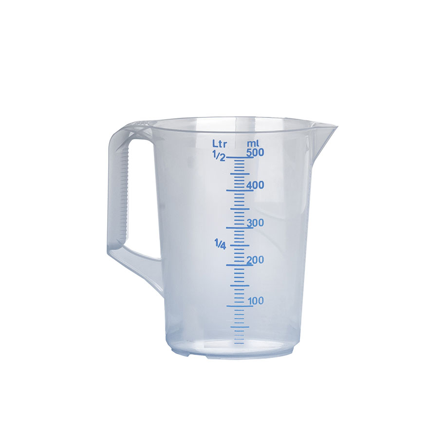 Messkanne 500 ml, opak transparent