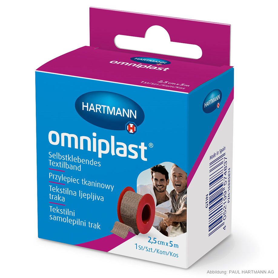 Omniplast Fixierpflaster 5 m x 2,5 cm,