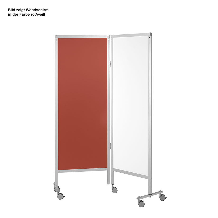 Wandschirm 2-flügelig, fahrbar,