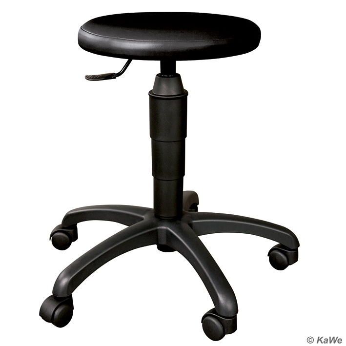 Drehhocker Classic mit Rundsitz, schwarz