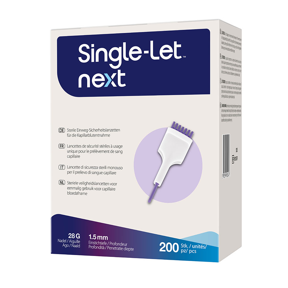 SINGLE-LET NEXT Sicherheitslanzetten steril (200 Stck.)