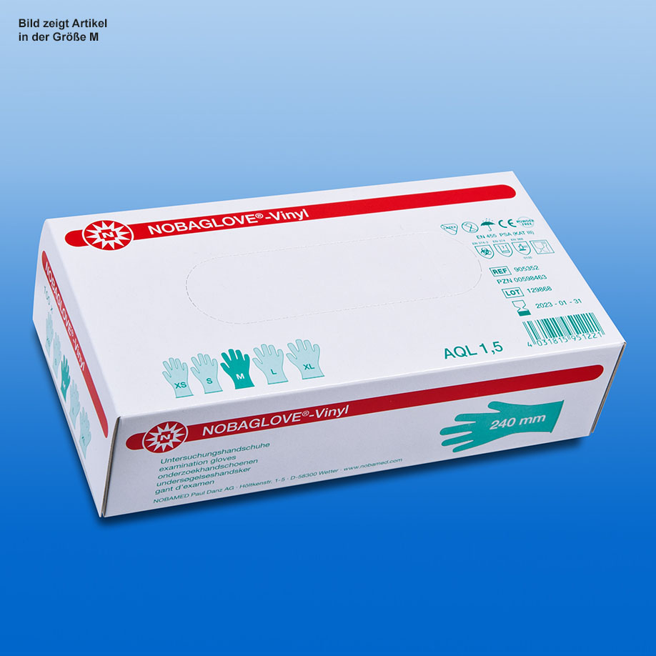 NOBAGLOVE U.-Handschuhe, Vinyl unsteril