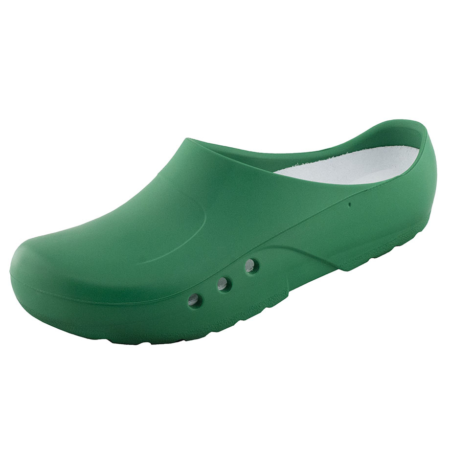 OrthoClogs surgical clogs,  without heel strap, green, sz. 43