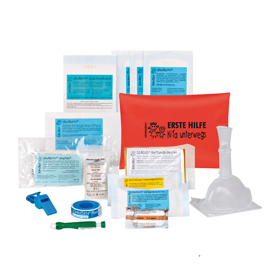 First-aid bag for nurseries on the go orange
