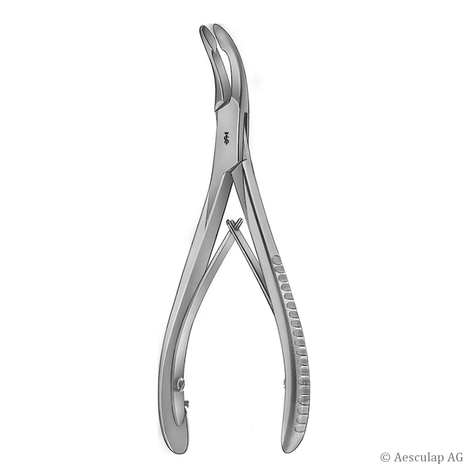 Luer Hohlmeisselzange, gebogen, 15,5 cm