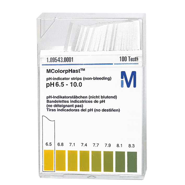 pH-Indikatorstäbchen nicht blutend pH 6,5-10 Spezialindikator (1x100 T.)