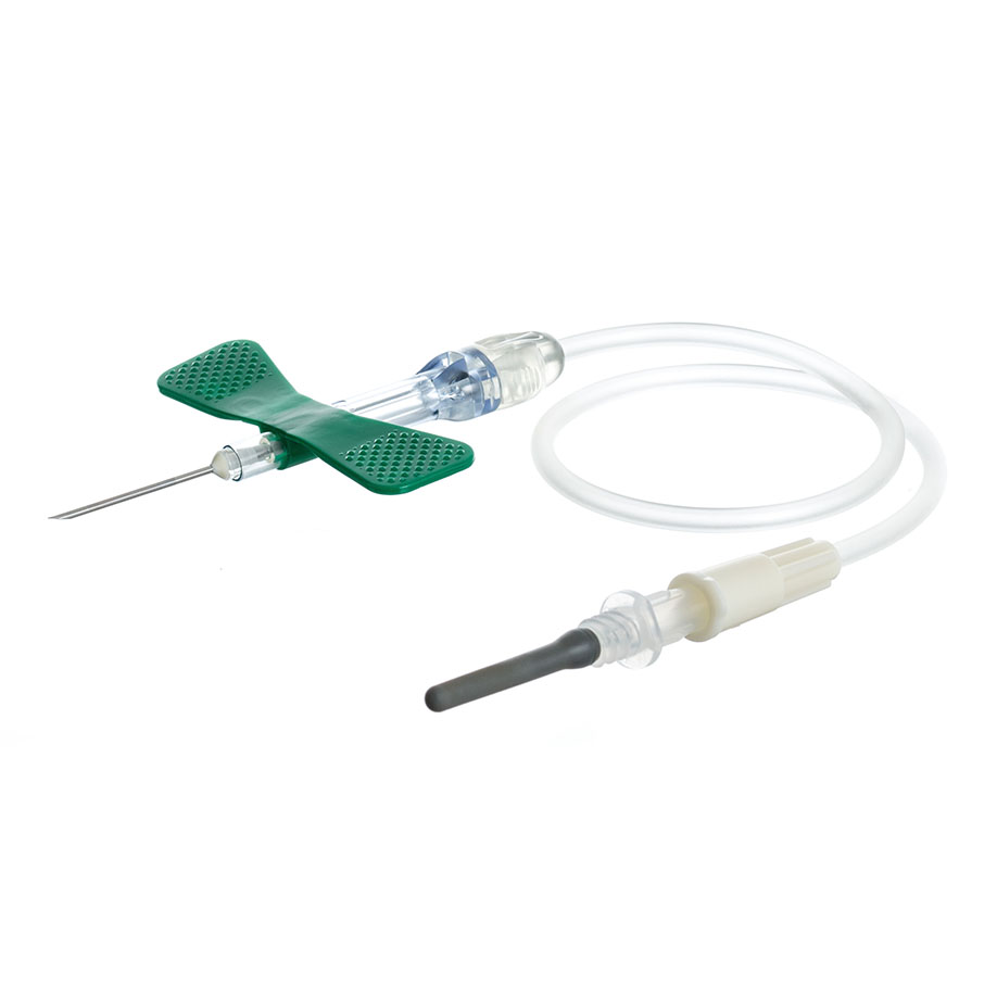 Sicherheitsblutentnahmeset mit Luer Adapter grün, 21G 3/4", Schlauchlänge 19 cm (90 Stck.)