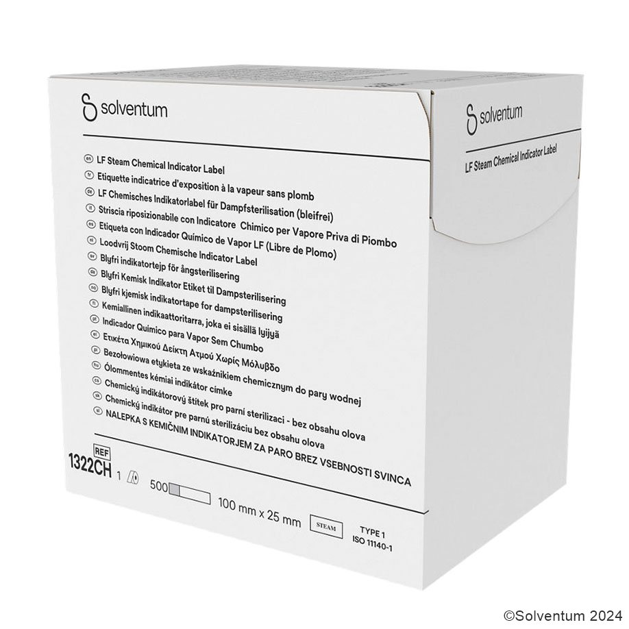 Solventum Dampf-Indikator-Klebeband, Aufkleber: 100 x 25 mm (500 Stck.)
