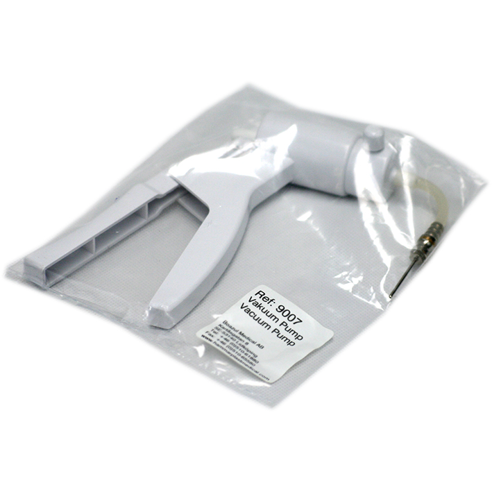 Vakuumpumpe zum vollständigen Entleeren der Rollmanschette