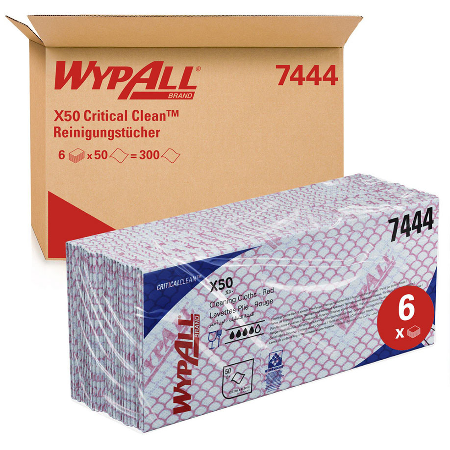 WypAll X50 Critical Clean farbcodierte Reinigungstücher (6 x 50 Stck.)