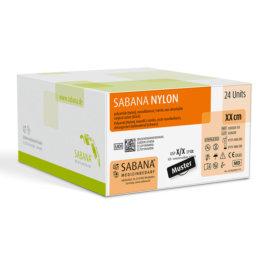 SABANA NYLON 5-0=1 schwarz monofil