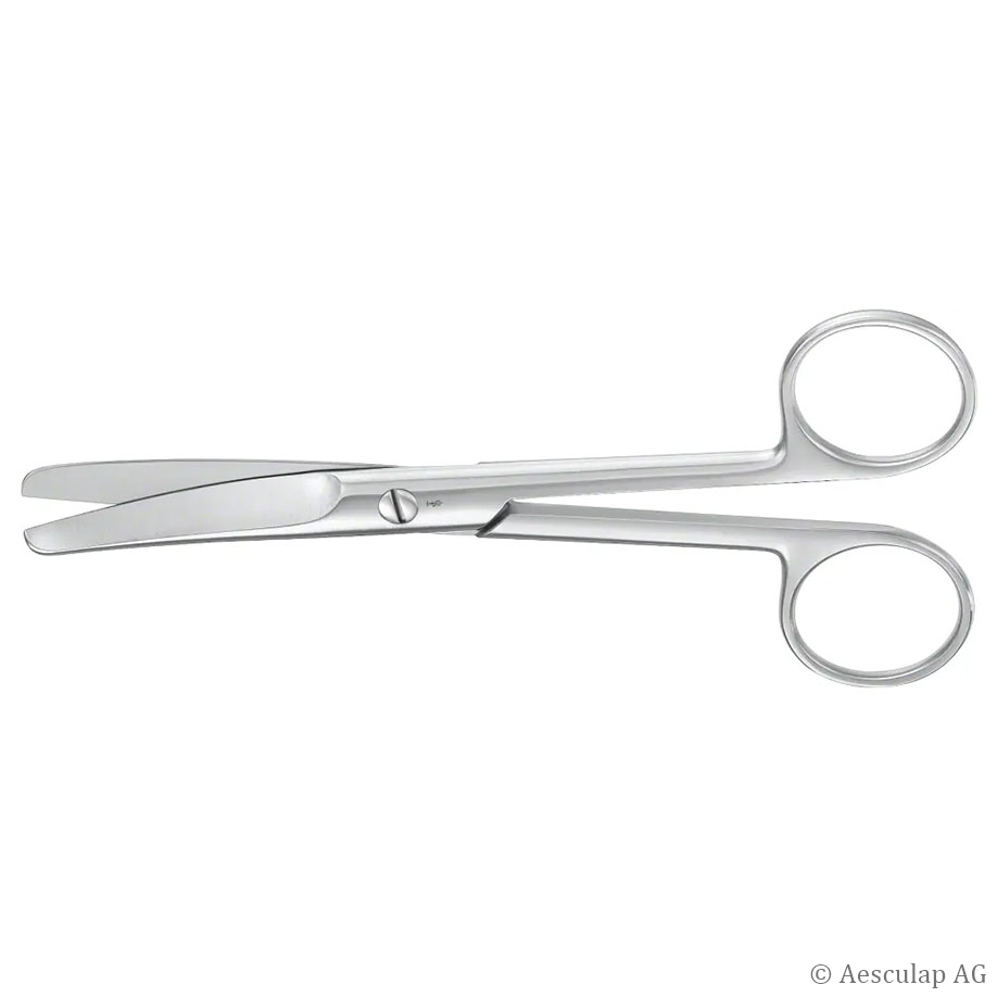 chir. Schere nach COOPER, gebogen, stumpf/stumpf, 15 cm